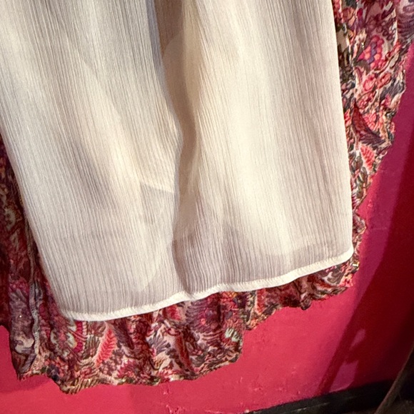 NWT NATURAL LIFE Pink and Cream metallic boho Bollywood floral Maxi Dress. Sz M - Picture 12 of 17